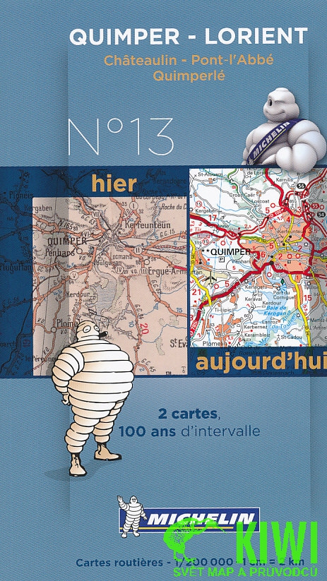 Michelin soubor map Quimper-Lorient 1:200 t. historie a současnost