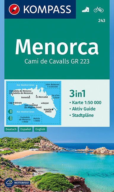 Menorca, turistická mapa (Kompass - 243) - turistická mapa