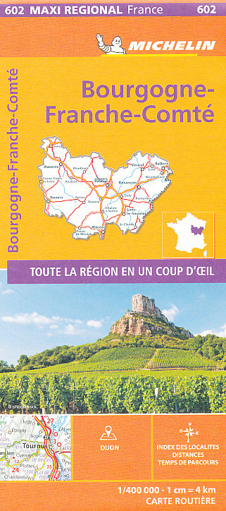 Michelin mapa Bourgogne Franche Comte 1:400 t.