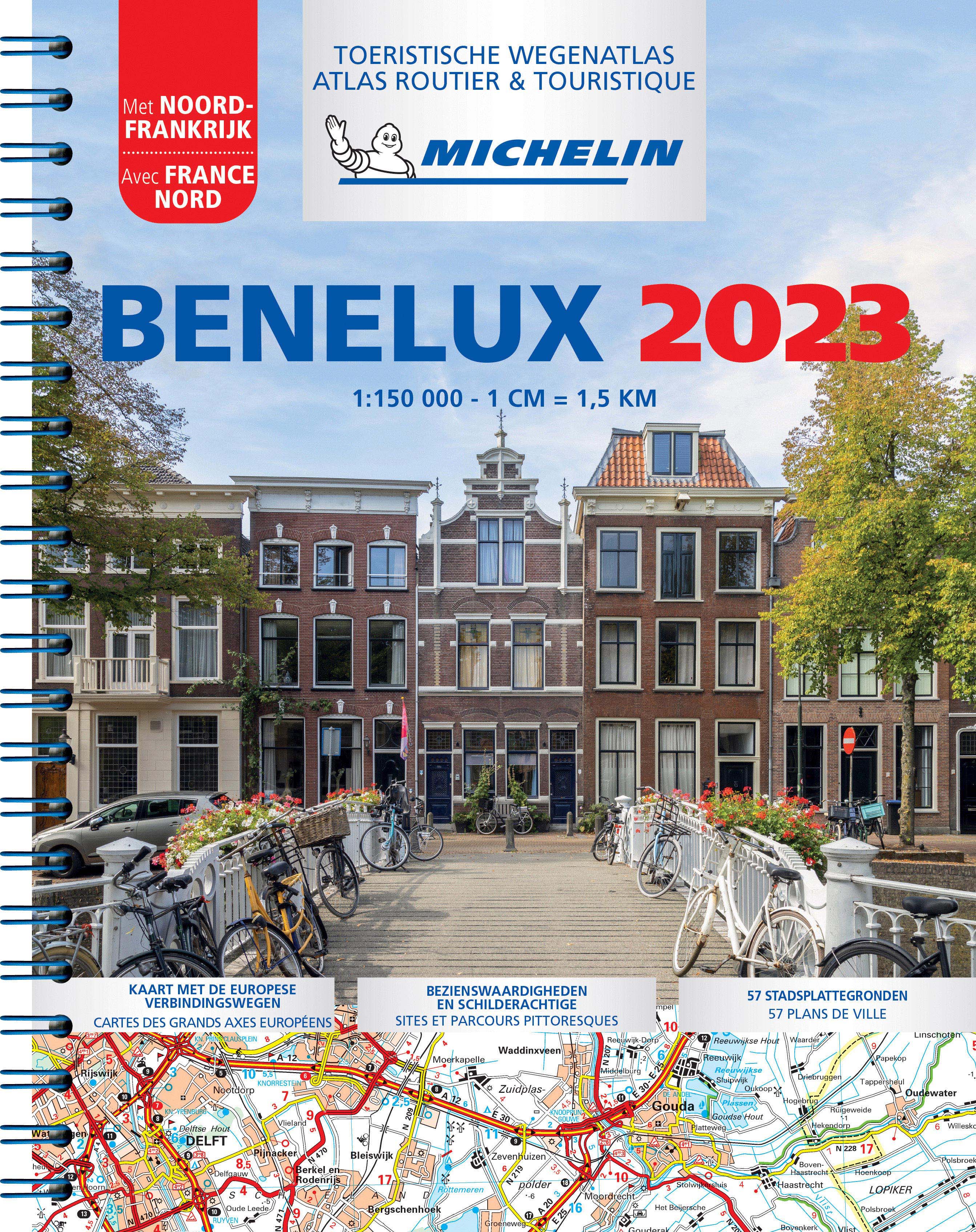 Michelin atlas Benelux 1:150 t. spiral 2023
