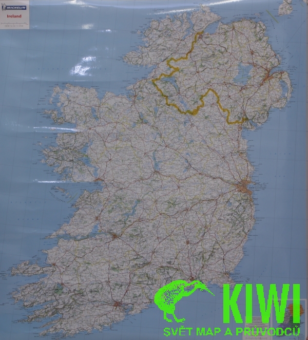 Michelin nástěnná mapa Ireland (Irsko) 1:400 000, 100x110 cm, lamino