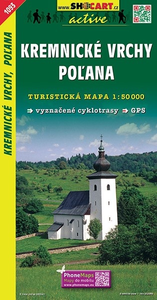 Kremnické vrchy, Poľana - turistická mapa (shocart č.1093)