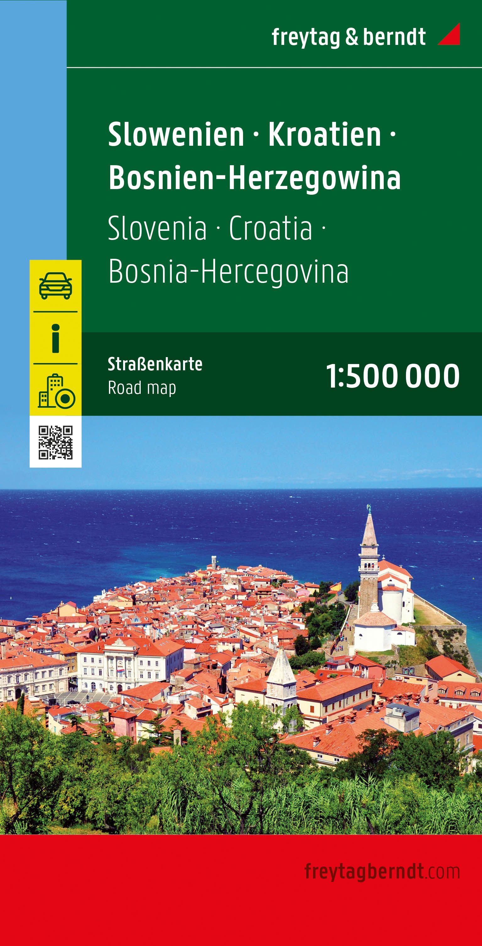 Freytag & Berndt Slovinsko, Chorvatsko, Bosna a Hercegovina 1:500 t.