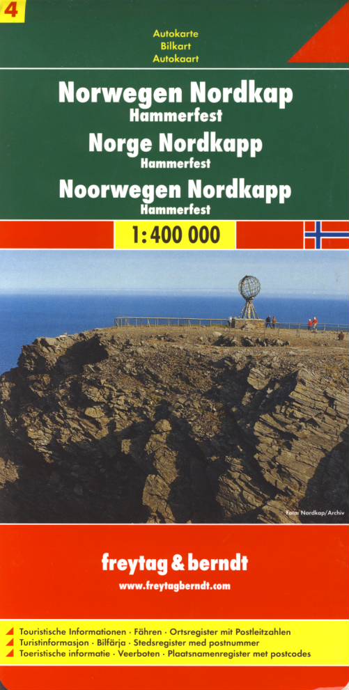 Freytag & Berndt mapa Norsko 4 sever, Nordkap 1:400 t.