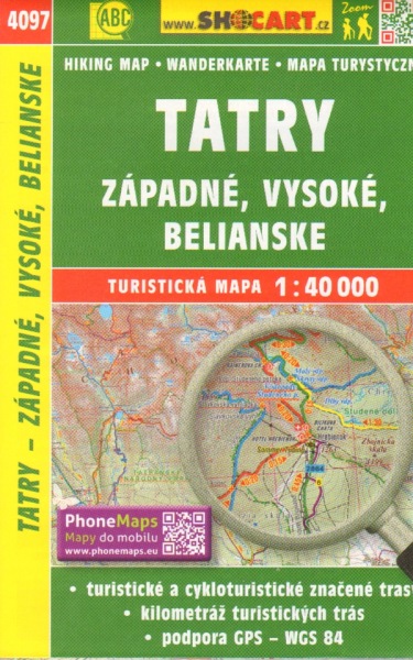 Tatry - Vysoké, Západné, Belianské - turistická mapa Shocart č.473