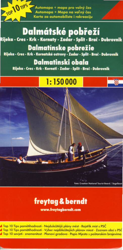 Freytag & Berndt Dalmátské pobřeží 1:150 t.