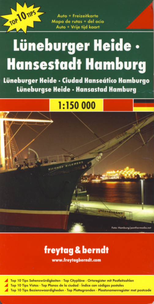 Freytag & Berndt cyklomapa Luneburger Heide, Hamburg 1:150 t.