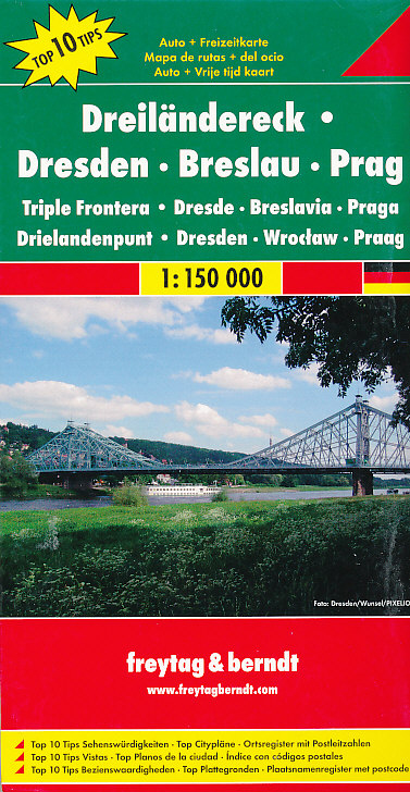 Freytag & Berndt cyklomapa Dreilandereck, Dresden, Breslau 1:150 t.