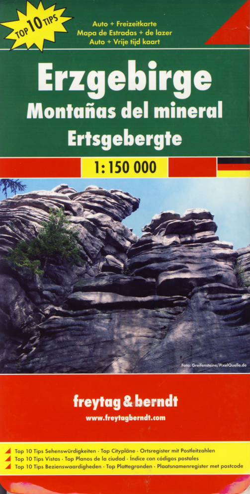 Freytag & Berndt mapa Erzgebirge 1:150 t.