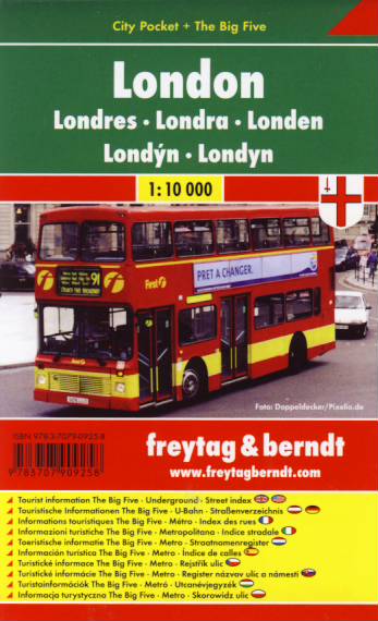 Freytag & Berndt plán London 1:10 t. kapesní laminovaný