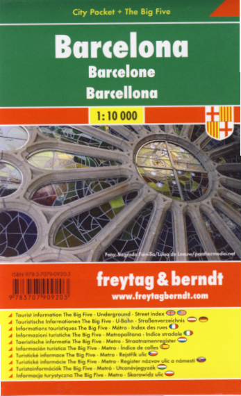 Freytag & Berndt plán Barcelona 1:10 t. kapesní laminovaný