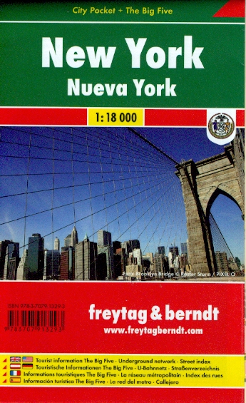 Freytag & Berndt plán New York 1:18 t. kapesní laminovaný