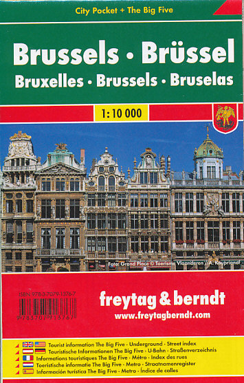 Freytag & Berndt plán Brusel 1:10 t. kapesní laminovaný