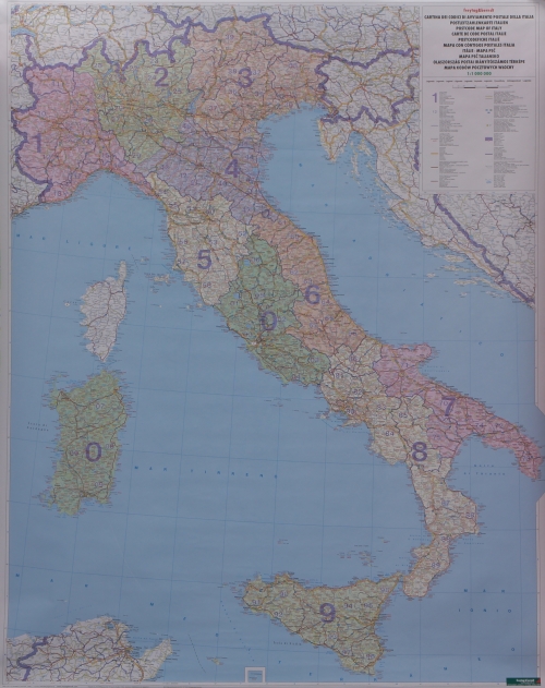 Freytag & Berndt nástěnná mapa Itálie poštovní, 1:1 mil., 98x125 cm