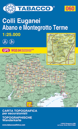 Colli Euganei, Abano e Montegrotto Terme (Tabacco - 060) - turistická mapa | knihynahory.cz