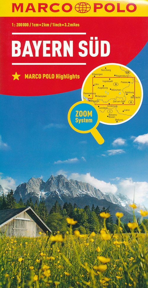 Marco Polo/MAIRS vydavatelství mapa Deutschland 13 Bayern süd 1:200 t.