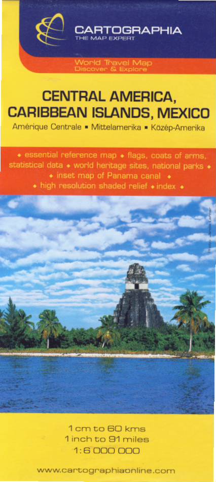 Cartographia Budapest mapa Central America 1:6 mil.