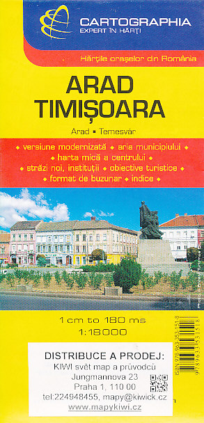 Cartographia Budapest plán Arad + Timisoara 1:18 t.