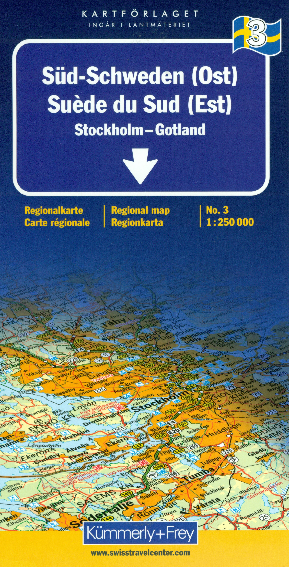 Kümmerly Frey/Hallwag vydavatelství mapa Südschweden ost 1:250 t.