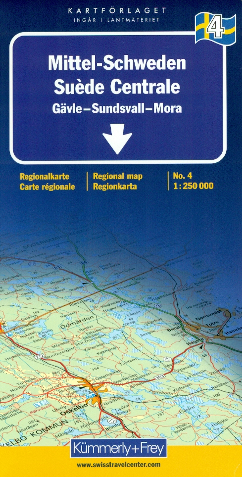 Kümmerly Frey/Hallwag vydavatelství mapa Mittel-Schweden 1:250 t.