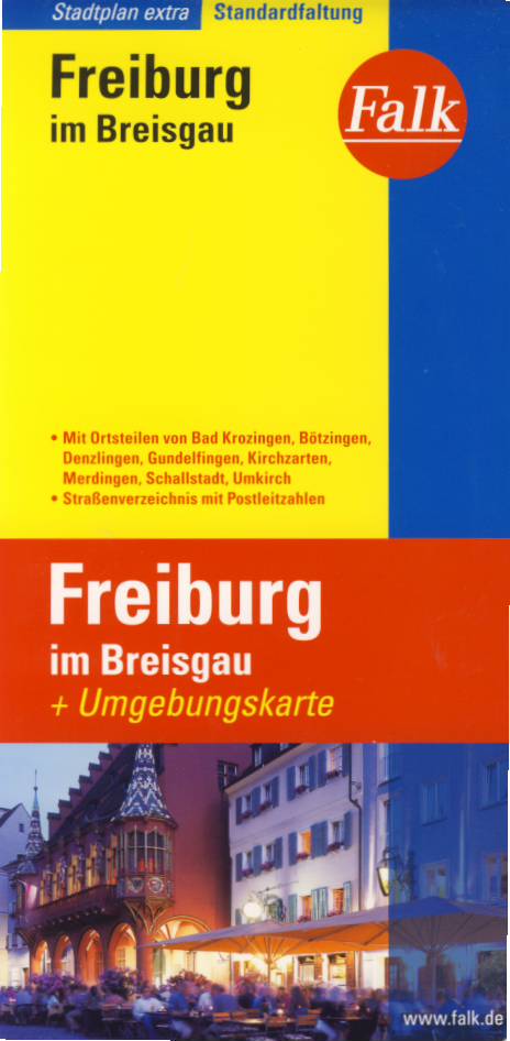Falk vydavatelství plán Freiburg im Breisgau 1:20 t.