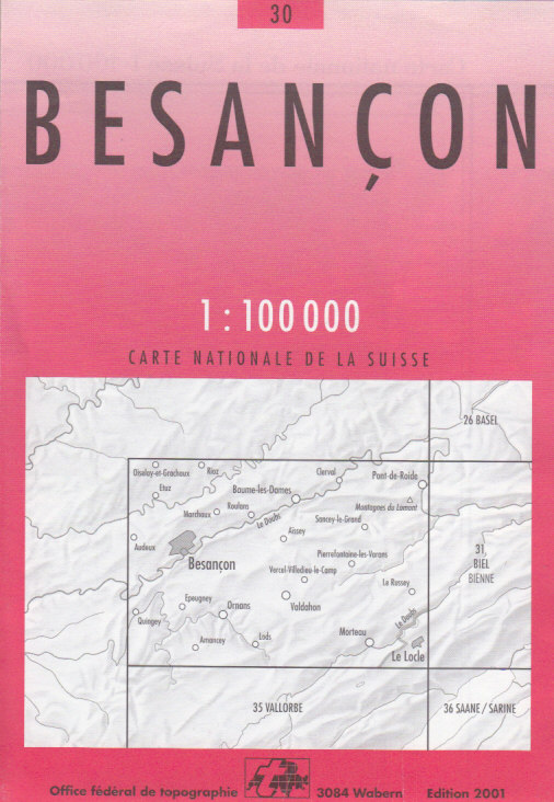 Swistopo vydavatelství mapa Besancon 1:100 t.