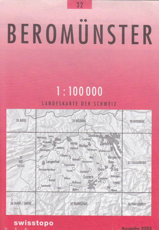Swistopo vydavatelství mapa Beromuenster 1:100 t.