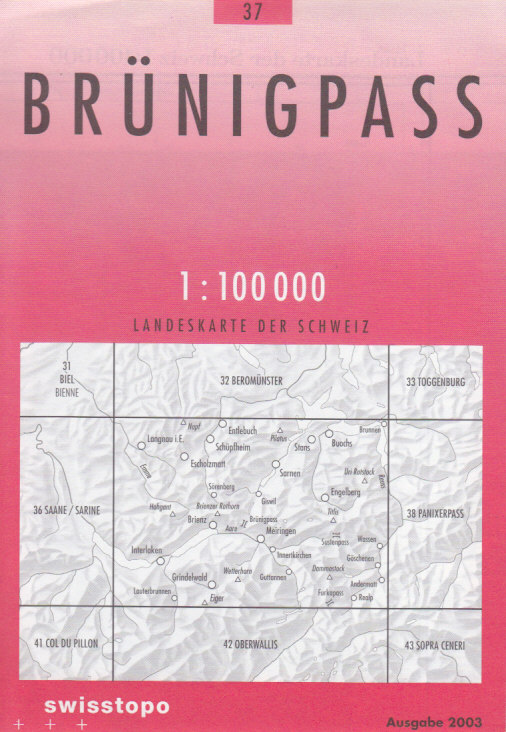 Swistopo vydavatelství mapa Bruenigpass 1:100 t.