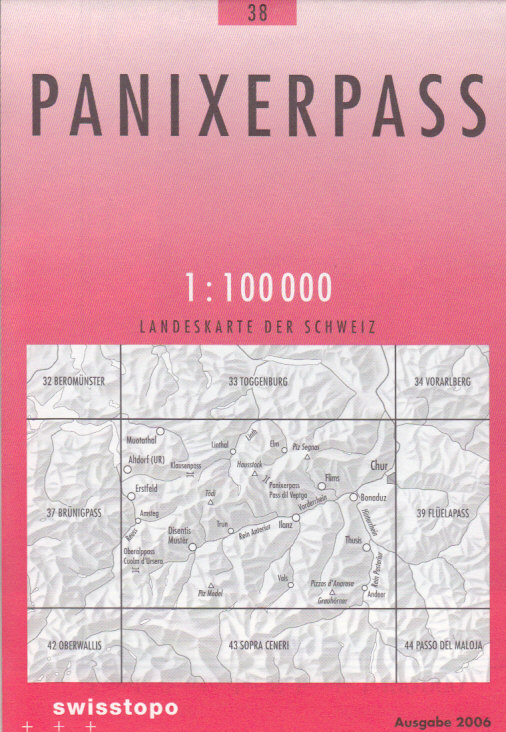 Swistopo vydavatelství mapa Panixerpass 1:100 t.