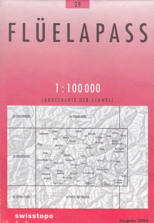 Swistopo vydavatelství mapa Fluelapass 1:100 t.