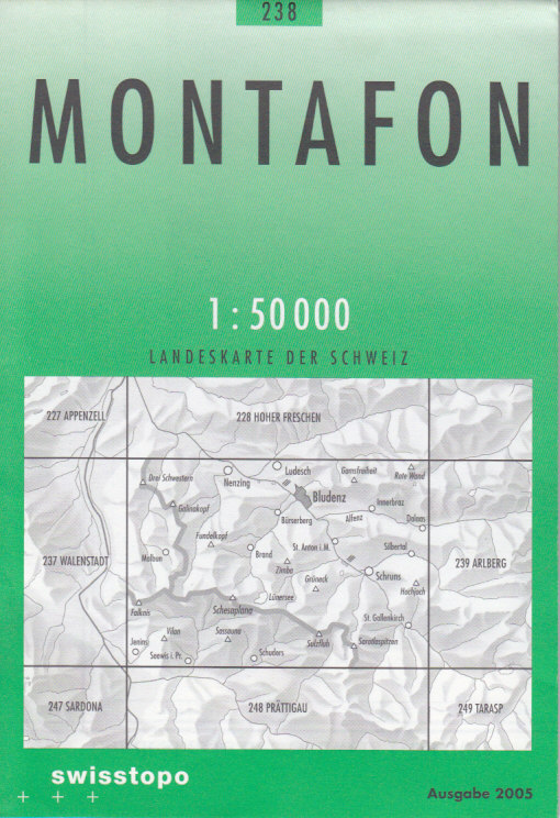Swistopo vydavatelství mapa Montafon 1:50 t.