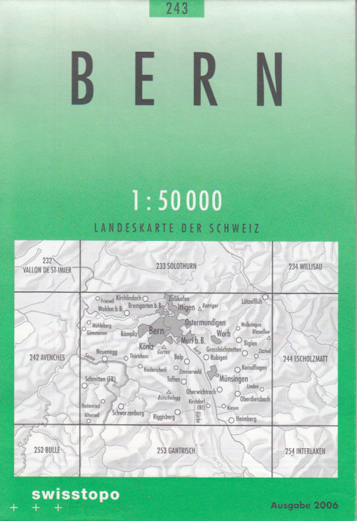 Swistopo vydavatelství mapa Bern 1:50 t.