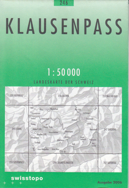 Swistopo vydavatelství mapa Klausenpass 1:50 t.