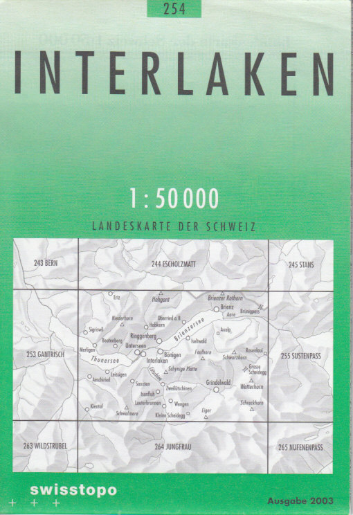 Swistopo vydavatelství mapa Interlaken 1:50 t.
