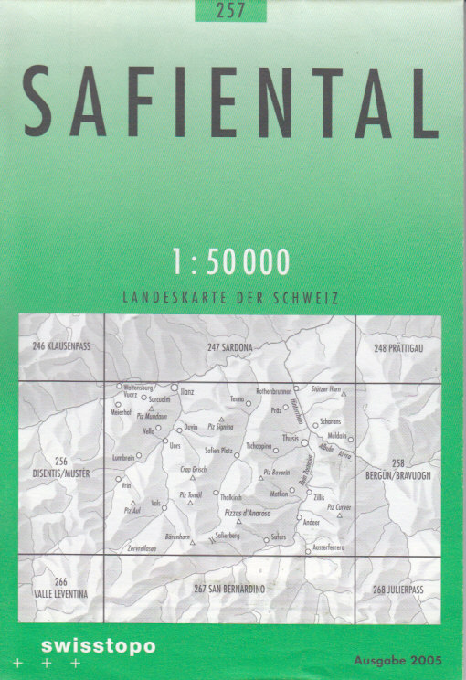 Swistopo vydavatelství mapa Safiental 1:50 t.