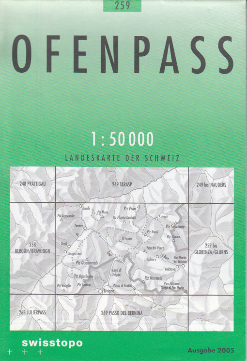 Swistopo vydavatelství mapa Ofenpass 1:50 t.
