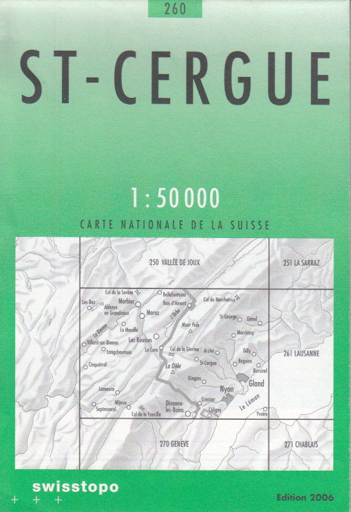 Swistopo vydavatelství mapa St. Cergue 1:50 t.