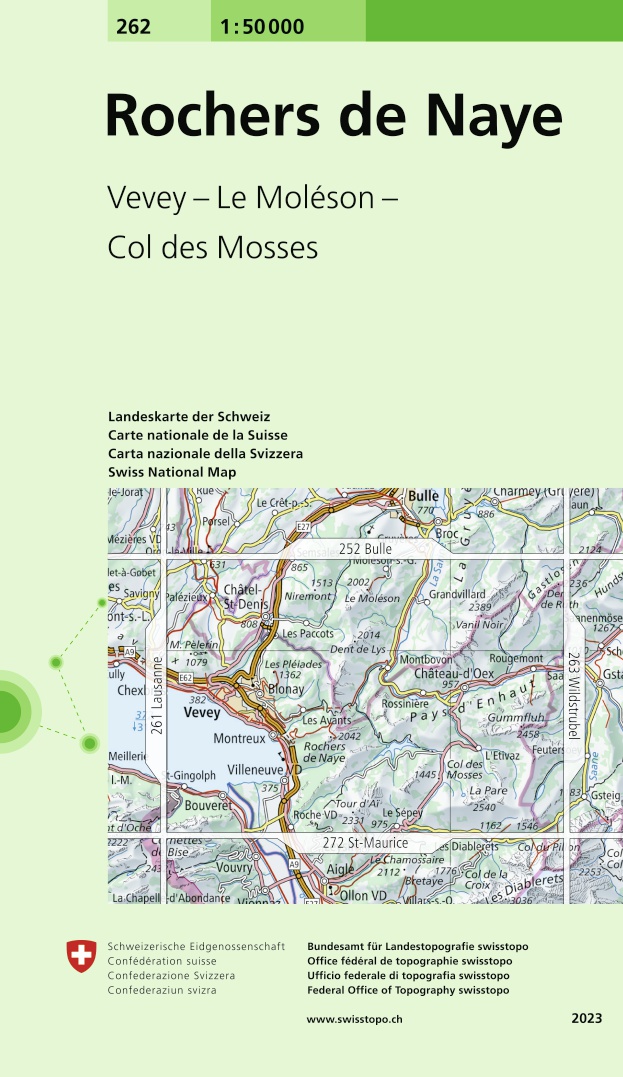 Swistopo vydavatelství mapa Rochers de Naye 1:50 t.