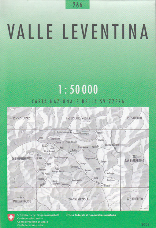 Swistopo vydavatelství mapa Valle Leventina 1:50 t.