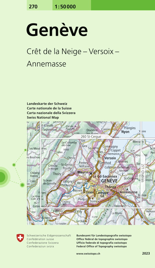 Swistopo vydavatelství mapa Geneve 1:50 t.