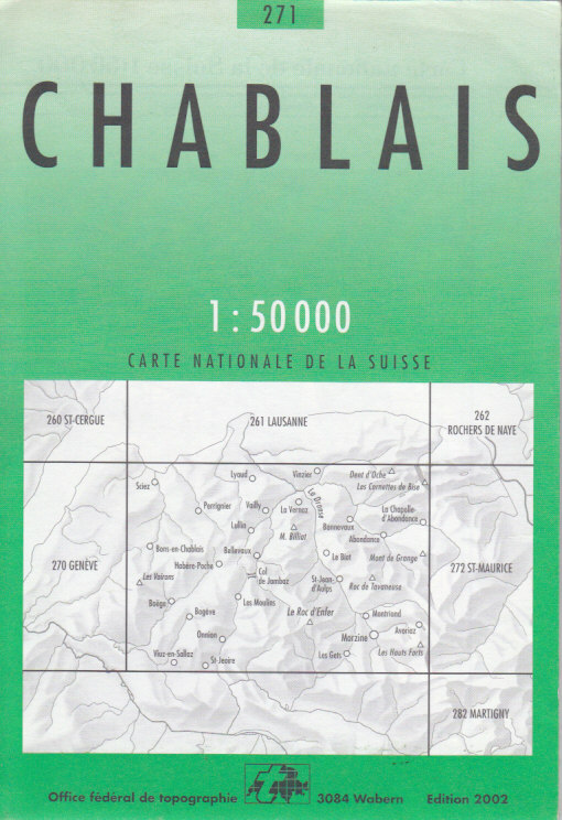 Swistopo vydavatelství mapa Chablais 1:50 t.