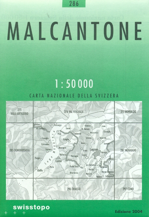 Swistopo vydavatelství mapa Malcantone 1:50 t.