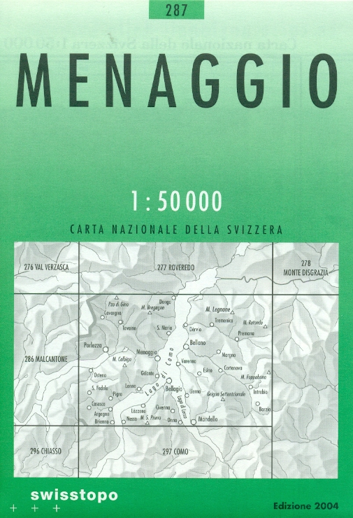 Swistopo vydavatelství mapa Menaggio 1:50 t. topografická