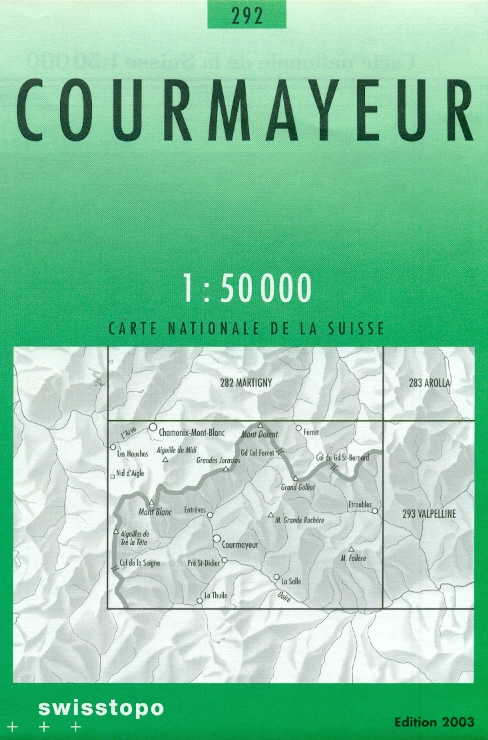 Swistopo vydavatelství mapa Courmayeur 1:50 t.