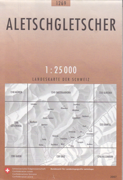 Swistopo vydavatelství mapa Aletschgletscher 1:25 t.