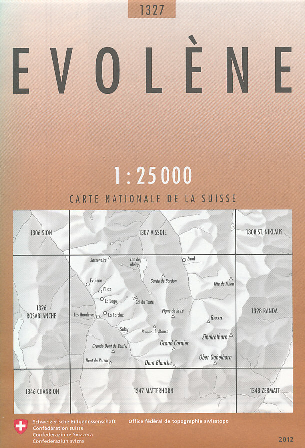 Swistopo vydavatelství mapa Evolene 1:25 000 topografická