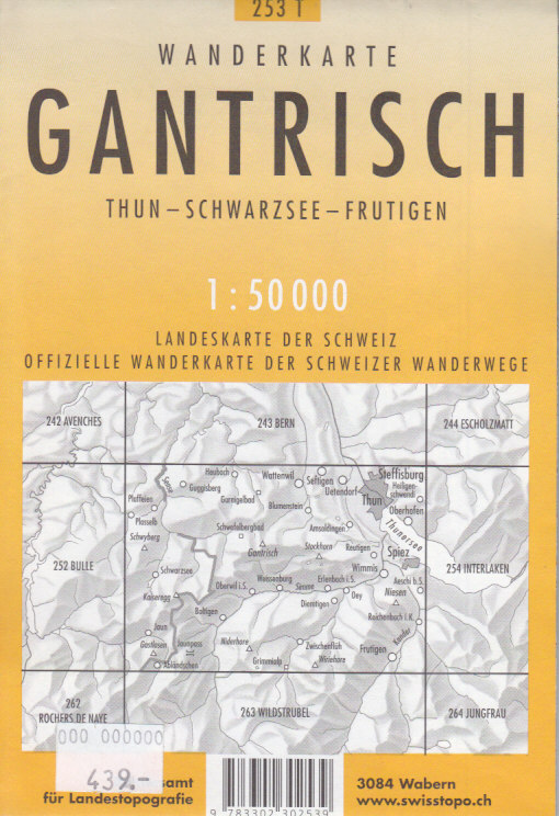Swistopo vydavatelství mapa SAW-Gantrisch 1:50 t.