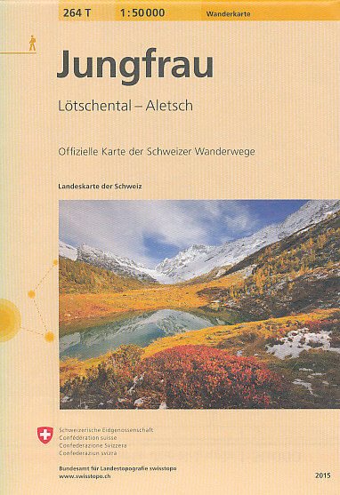 Swistopo vydavatelství mapa SAW-Jungfrau, Lötschental, Aletsch 1:50 t. se značkami