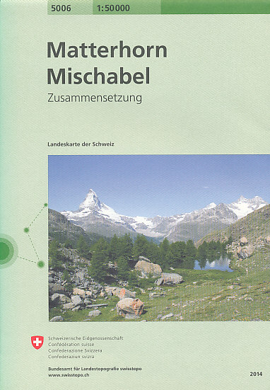 Swistopo vydavatelství mapa Matterhorn Mischabel 1:50 t.
