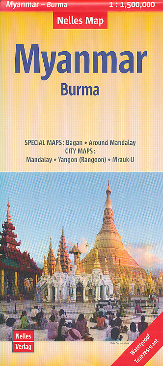 Nelles vydavatelství mapa Myanmar (Burma) 1:1,5 mil.